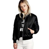 Spring Autumn Women Lady Thin Jackets Fashion Basic Bomber Jacket Long Sleeve