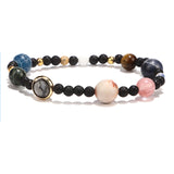 New Fashion Nine Planets Of Solar System Stone Beaded Bracelet Women Girl Gifts